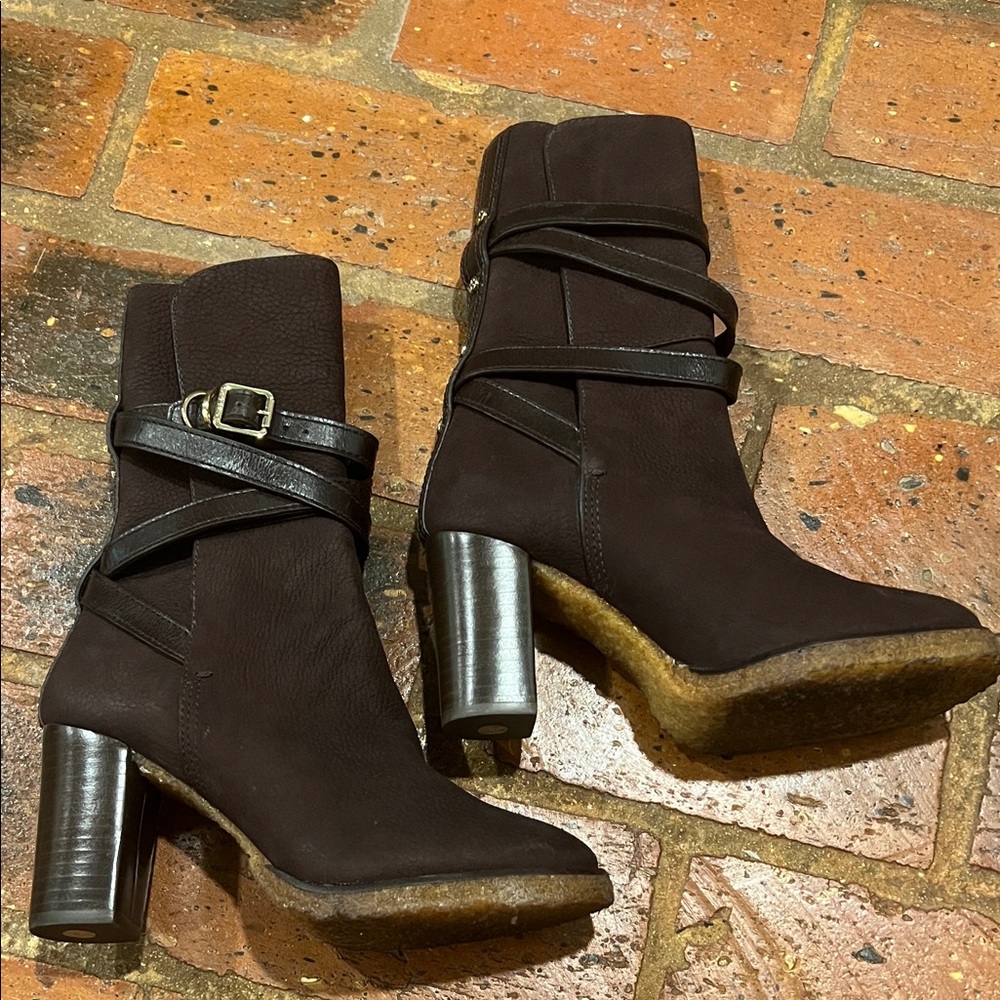 Tory Burch Jamie Brown Suede Women's Boots - Picture 3 of 11